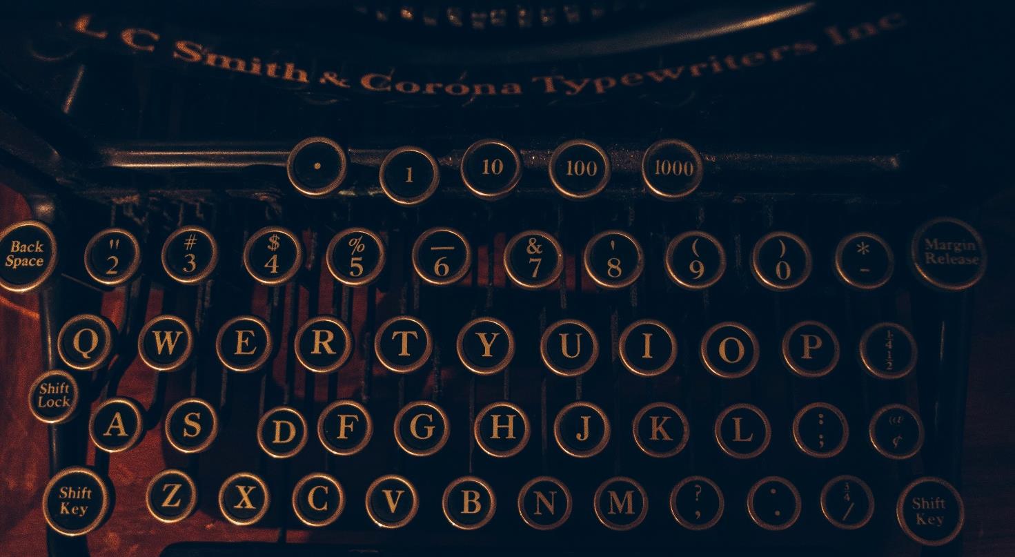 Details of a typewriter